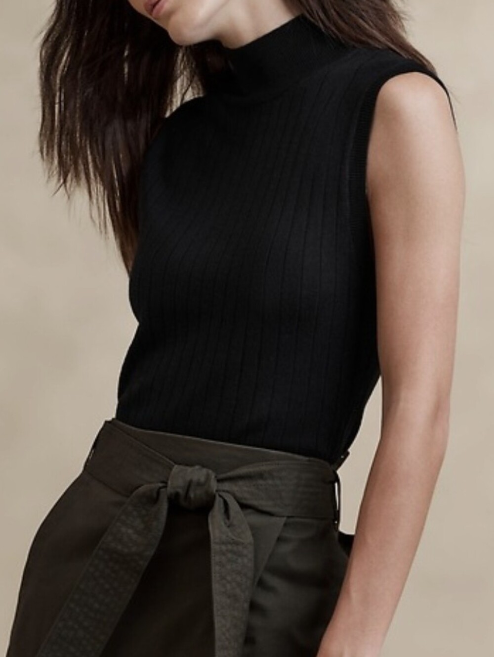 NWT Extra Fine Wool Merino Black Top Size M